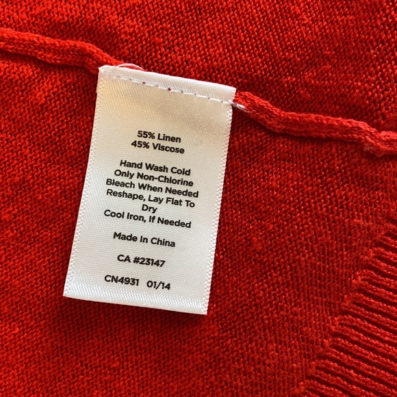 Talbots red lightweight sweater - Picture 6 of 11